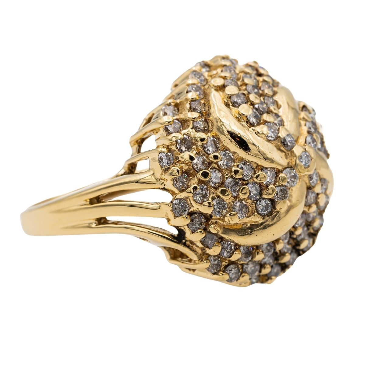 Bague Dôme en or jaune et diamants - Castafiore