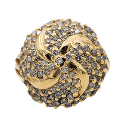 Bague Dôme en or jaune et diamants - Castafiore