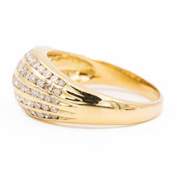 Bague Dôme en or jaune et diamants - Castafiore