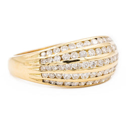 Bague Dôme en or jaune et diamants - Castafiore