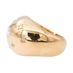 Bague Dôme en or rose et diamants - Castafiore