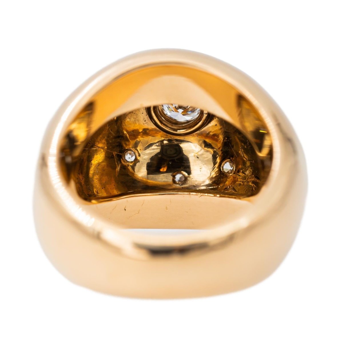 Bague Dôme en or rose et diamants - Castafiore