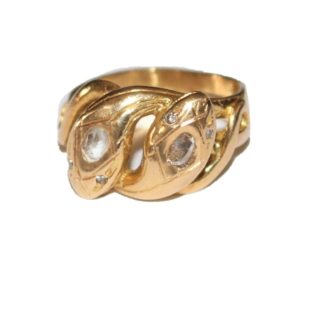 Bague double serpents XIXe - Castafiore