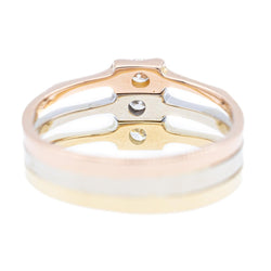 Bague en 3 ors et diamants - Castafiore