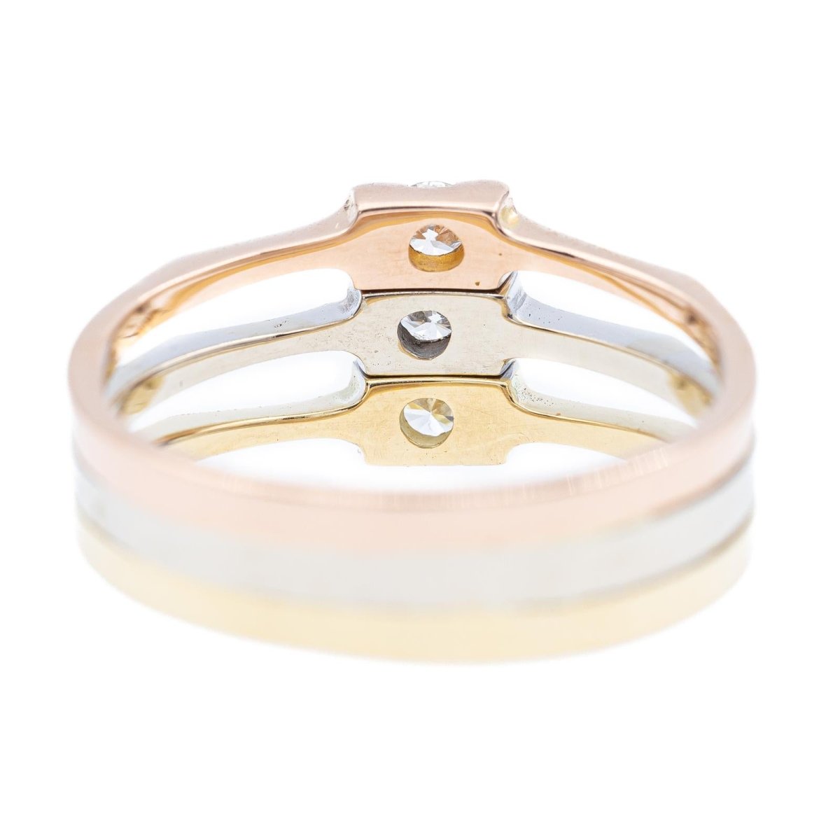 Bague en 3 ors et diamants - Castafiore