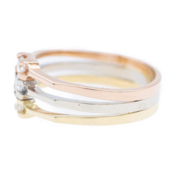 Bague en 3 ors et diamants - Castafiore
