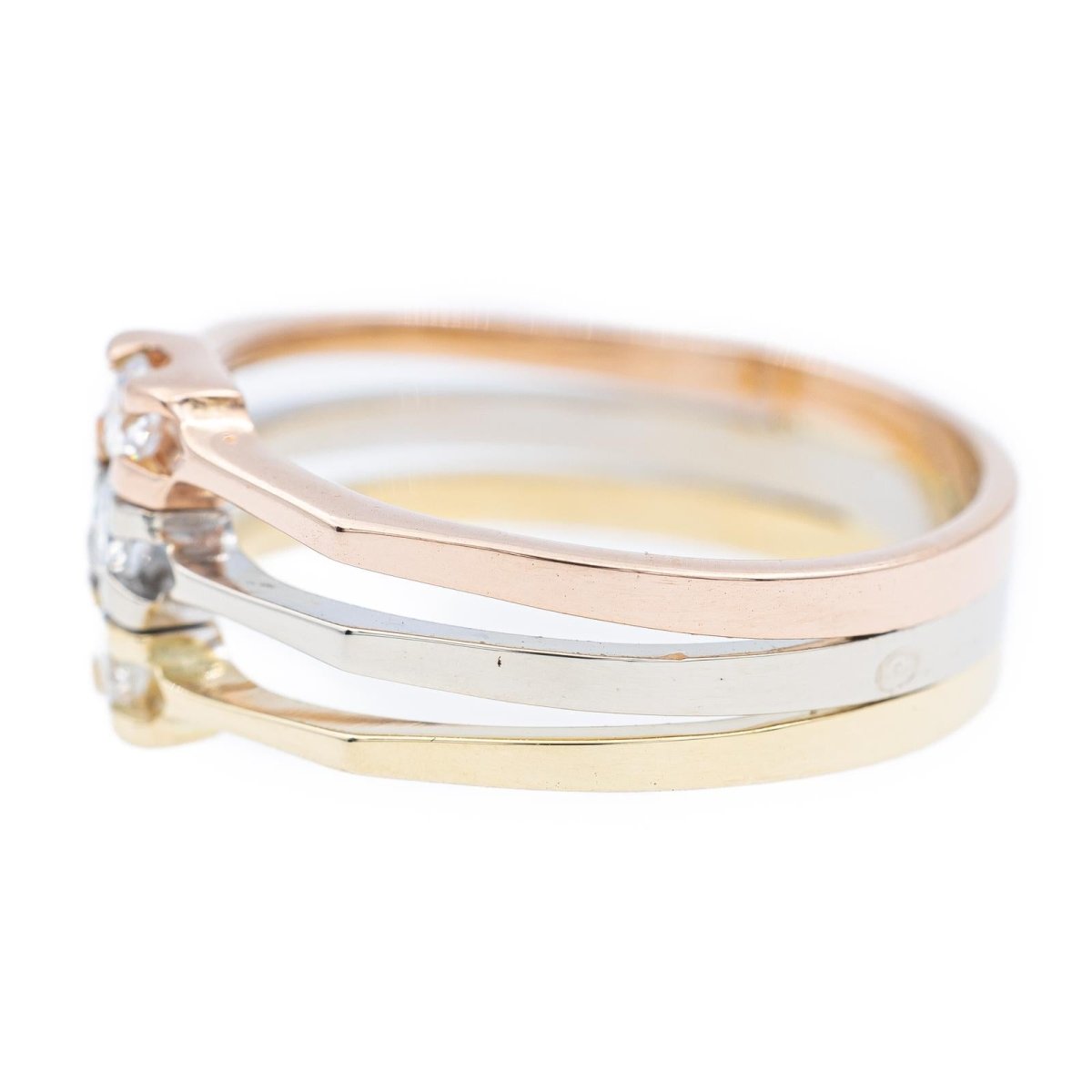 Bague en 3 ors et diamants - Castafiore