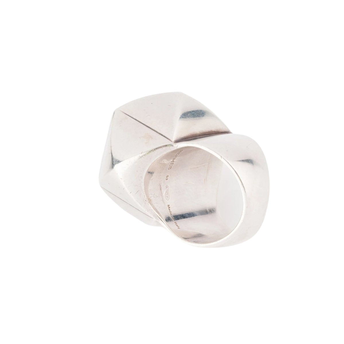 Bague en argent de la maison Hermès collection collier de chien rock - Castafiore