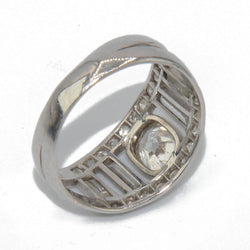 Bague en diamant et platine forme bandeau - Castafiore