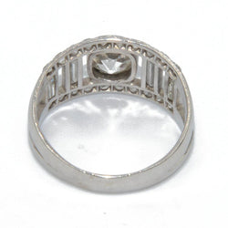 Bague en diamant et platine forme bandeau - Castafiore