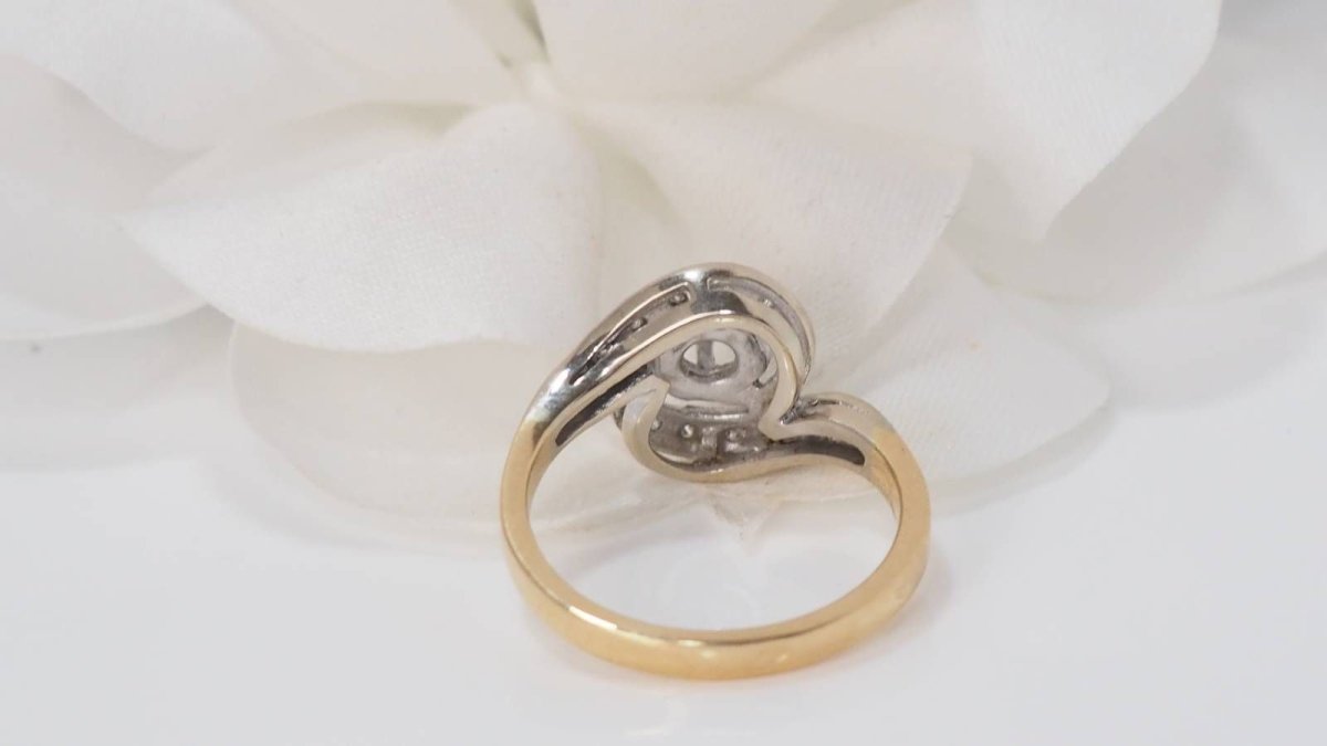 Bague en or bicolore et diamants - Castafiore