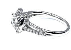 Bague en or blanc 18 carat , diamant 0,40 carat couleur E - Castafiore