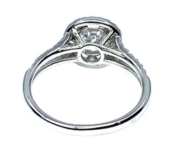 Bague en or blanc 18 carat , diamant 0,40 carat couleur E - Castafiore