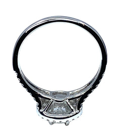 Bague en or blanc 18 carat , diamant 0,40 carat couleur E - Castafiore