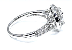 Bague en or blanc 18 carats, diamant 0,97 carat couleur E - Castafiore