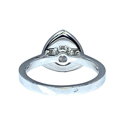 Bague en or blanc 18 carats, diamant central 1,10 carat - Castafiore