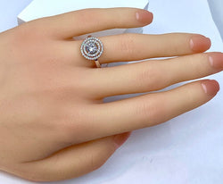 Bague en or blanc 18 carats, diamant couleur E - Castafiore