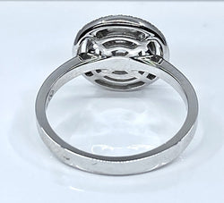 Bague en or blanc 18 carats, diamant couleur E - Castafiore