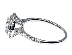 Bague en or blanc 18 carats , diamant couleur G - Castafiore