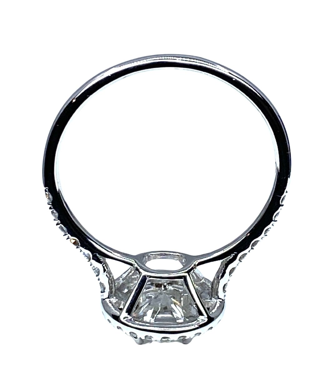 Bague en or blanc 18 carats , diamant couleur G - Castafiore