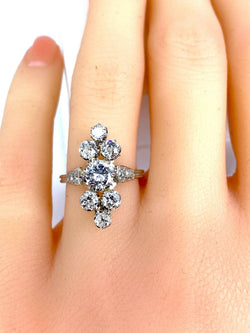 Bague en or blanc 18 carats en diamants - Castafiore