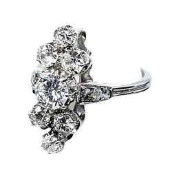 Bague en or blanc 18 carats en diamants - Castafiore