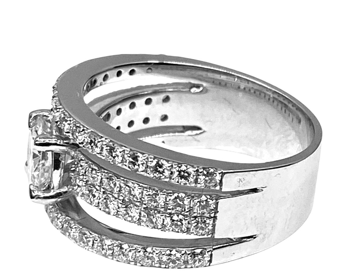 Bague en or blanc 18 carats et diamants - Castafiore