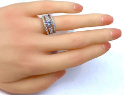 Bague en or blanc 18 carats et diamants - Castafiore