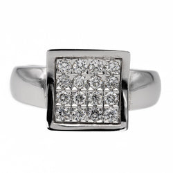 Bague en or blanc et diamant - Castafiore