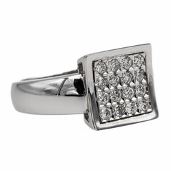 Bague en or blanc et diamant - Castafiore