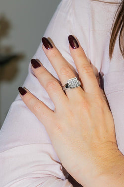 Bague en or blanc et diamant - Castafiore