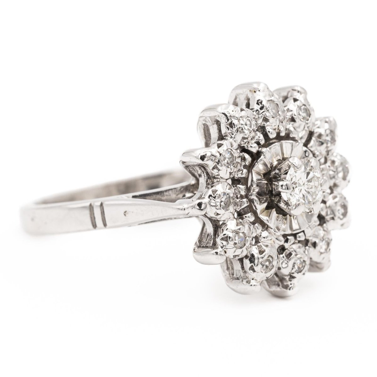 Bague en or blanc et diamants - Castafiore