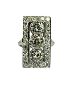 Bague en or blanc et diamants - Castafiore