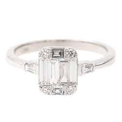 Bague en or blanc et diamants - Castafiore