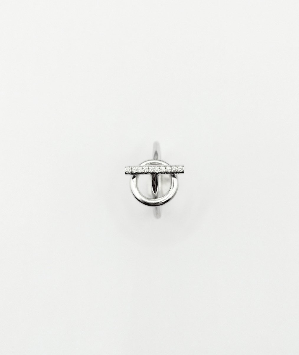 Bague en or blanc et diamants "Echappée" HERMES - Castafiore