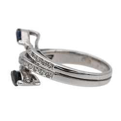 Bague en or blanc et saphir - Castafiore