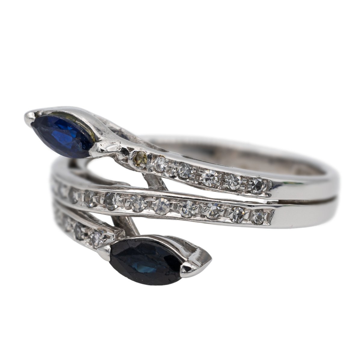 Bague en or blanc et saphir - Castafiore