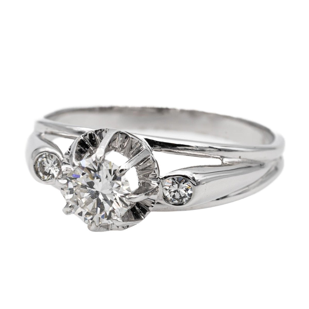 Bague en or blanc, platine et diamant - Castafiore