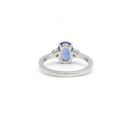 Bague en or blanc , saphir et diamants - Castafiore