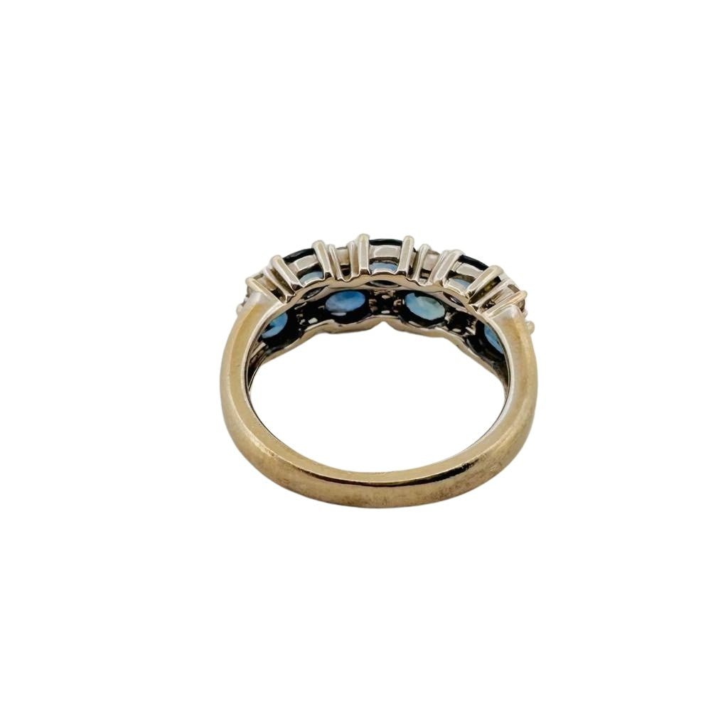Bague en or blanc, saphirs et diamants - Castafiore