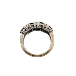 Bague en or blanc, saphirs et diamants - Castafiore