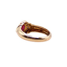 Bague en or jaune, diamants et rubis - Castafiore