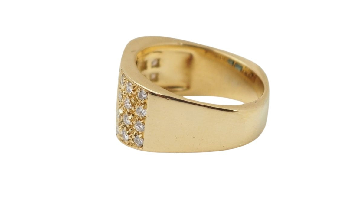 Bague en or jaune, diamants et saphirs - Castafiore