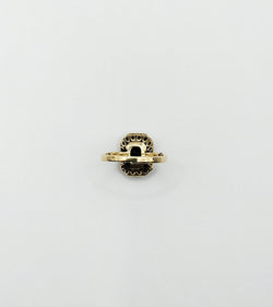 Bague en or jaune, émeraude et diamants - Castafiore