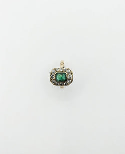 Bague en or jaune, émeraude et diamants - Castafiore