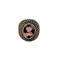 Bague en or jaune et améthyste - Castafiore