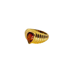 Bague en or jaune et citrine - Castafiore