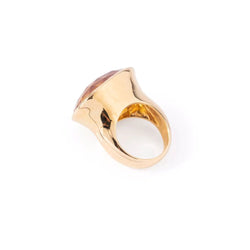 Bague en or jaune et citrine - Castafiore