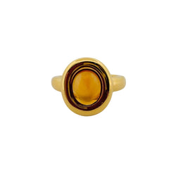 Bague en or jaune et citrine - Castafiore