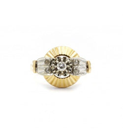 Bague en or jaune et diamant - Castafiore
